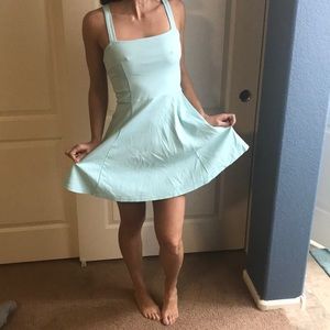 Tiffany’s blue flirty dress